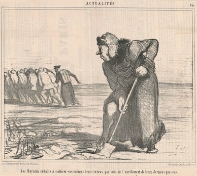 Die Bojaren gezwungen zu kultivieren ... von Honoré Daumier