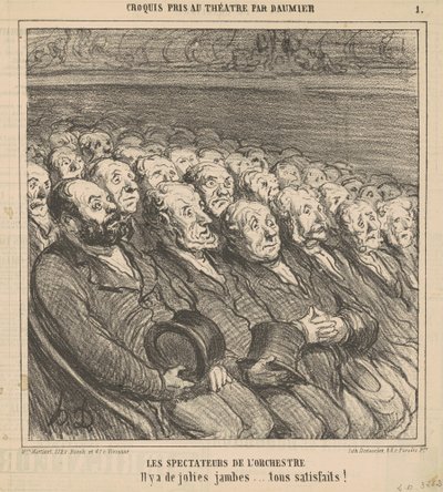 Die Zuschauer des Orchesters von Honoré Daumier