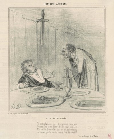 Das Schwert des Damokles von Honoré Daumier