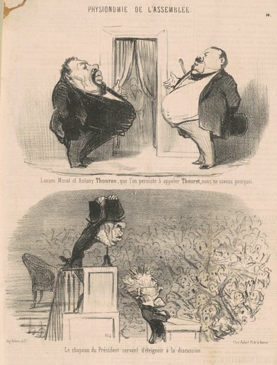 Lucien Murat und Antony Thouron von Honoré Daumier
