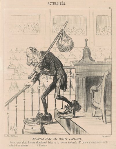 M. Dupin in seinen kleinen Schuhen von Honoré Daumier