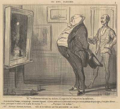 M. Prudhomme besucht die Werkstätten von Honoré Daumier