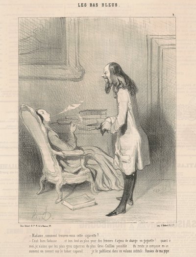Madame, wie finden Sie diese Zigarette? von Honoré Daumier