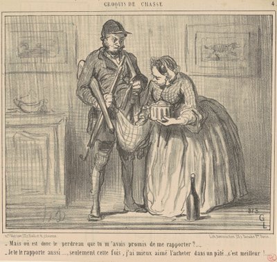 Aber wo ist das Rebhuhn? von Honoré Daumier