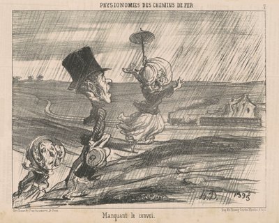 Den Zug verpassen von Honoré Daumier