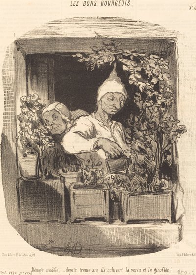 Modellhaushalt... von Honoré Daumier