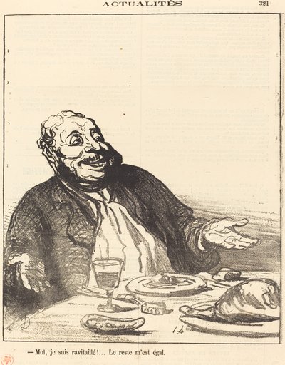 Ich bin versorgt!... von Honoré Daumier