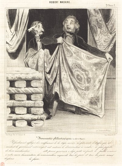 Nouveautés philantropiques... von Honoré Daumier