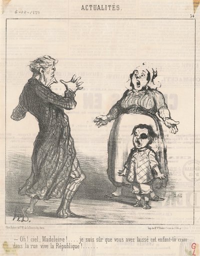 Oh! Himmel Madeleine! ... von Honoré Daumier
