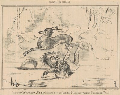 Eröffnung der Jagd von Honoré Daumier