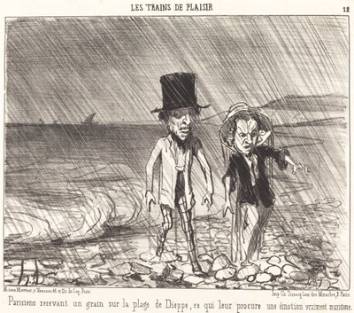 Pariser empfangen einen Korn... von Honoré Daumier