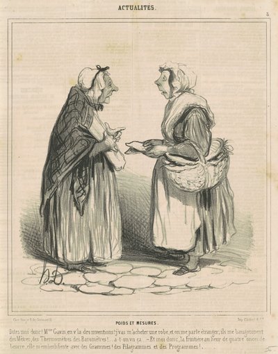 Gewichte und Maße von Honoré Daumier