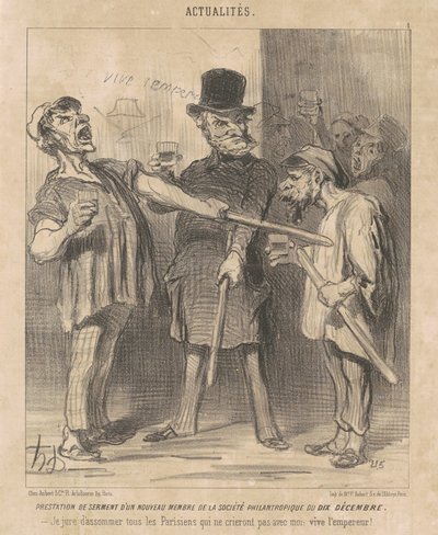 Leistung ... eines ... Mitglieds ... des zehnten Dezembers ... von Honoré Daumier