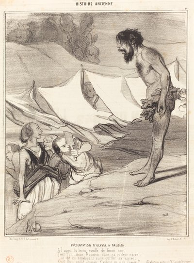 Präsentation von Odysseus an Nausikaa von Honoré Daumier