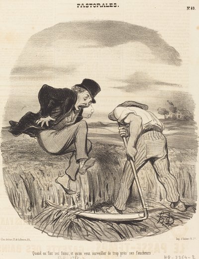 Wenn man Heu macht... von Honoré Daumier