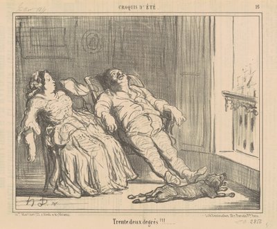 Zehn zwei Grad!!! von Honoré Daumier