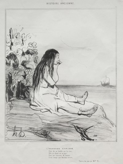 Das Verlassen von Ariadne von Honoré Daumier