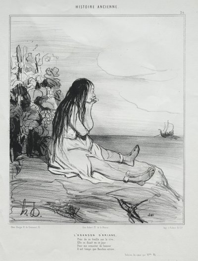 Das Verlassen von Ariadne von Honoré Daumier