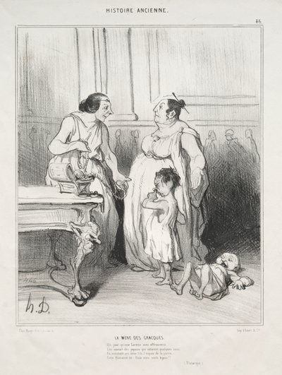 Die Mutter der Gracchi von Honoré Daumier