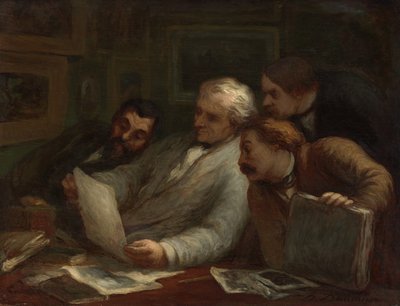 Die Drucksammler, ca. 1860-63 von Honoré Daumier