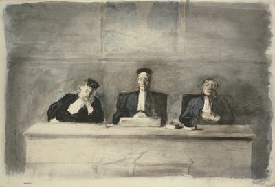 Die drei Richter, 1858-60 von Honoré Daumier