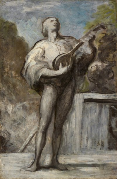 Der Troubadour, 1868-1873 von Honoré Daumier