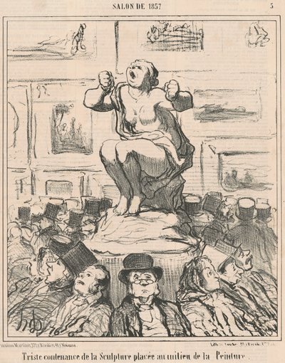 Triste contenance de la sculpture von Honoré Daumier