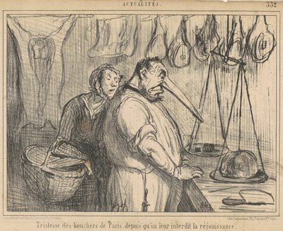 Traurigkeit der Metzger von Paris von Honoré Daumier