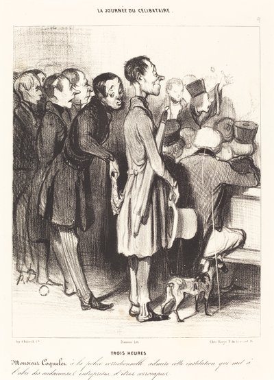 Drei Uhr von Honoré Daumier