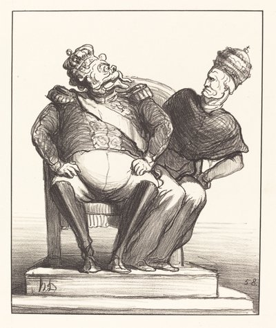 Zu eng für zwei von Honoré Daumier