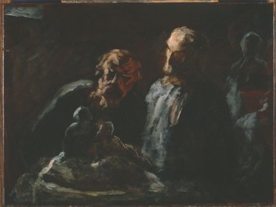 Zwei Bildhauer von Honoré Daumier