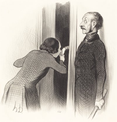 Un Amant trop heureux von Honoré Daumier