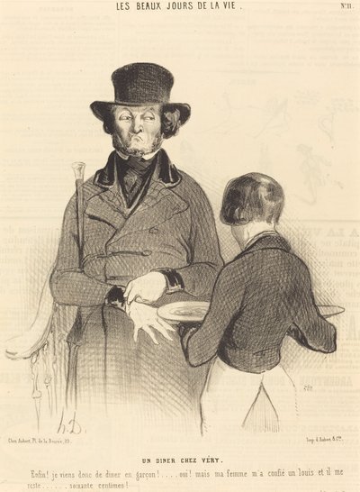 Ein Abendessen bei Véry von Honoré Daumier