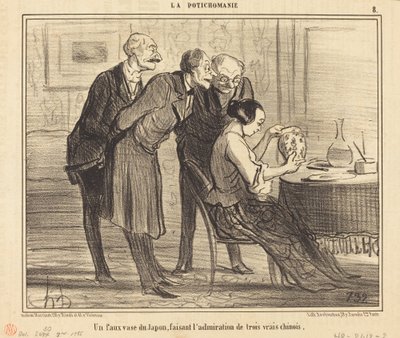 Ein falscher japanischer Vase machend... von Honoré Daumier