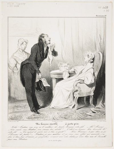 Ein empfindsamer Mann (Caricaturana 43) von Honoré Daumier