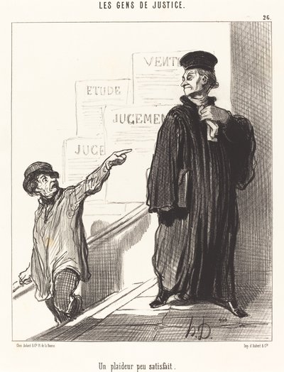 Ein unzufriedener Kläger von Honoré Daumier