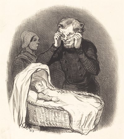Ein glücklicher Vater von Honoré Daumier