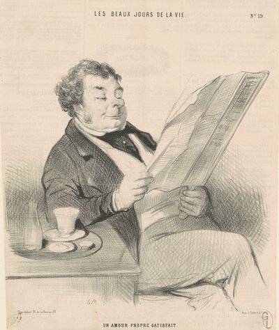 Eine zufriedene Eigenliebe von Honoré Daumier
