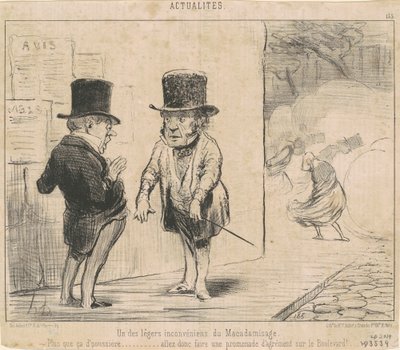 Eines der Unannehmlichkeiten der Makadamisierung von Honoré Daumier