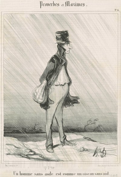 Ein Mann ohne Obdach... von Honoré Daumier