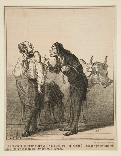 Einen Moment, Doktor, Ihre Kuh hat nicht von Honoré Daumier