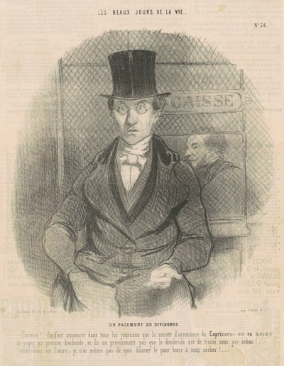 Eine Dividendenauszahlung von Honoré Daumier