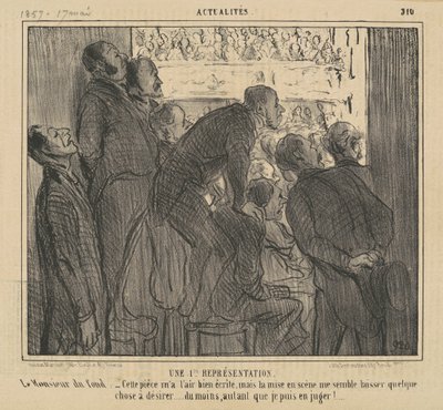 Eine erste Vorstellung der Börse von Honoré Daumier