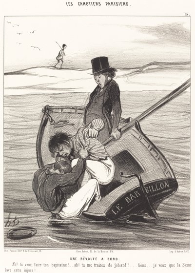 Eine Revolte an Bord von Honoré Daumier