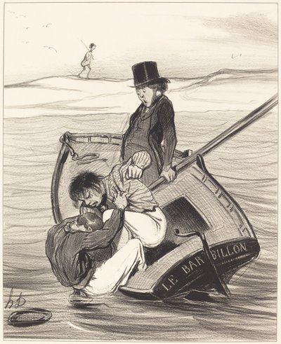Eine Revolte an Bord von Honoré Daumier