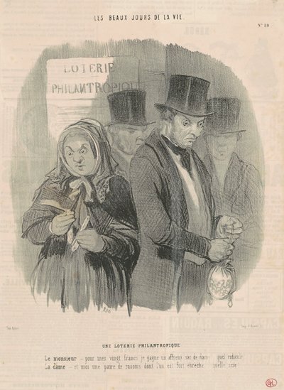 Eine philanthropische Lotterie von Honoré Daumier