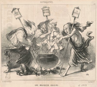 Eine schlechte Küche von Honoré Daumier