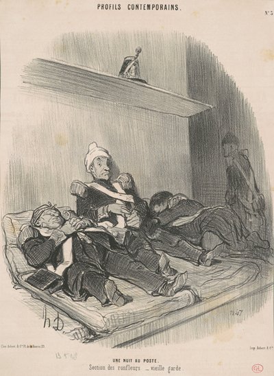 Eine Nacht auf der Wache von Honoré Daumier