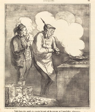 Voila bien des oeufs de cassés... von Honoré Daumier