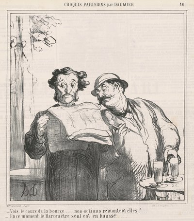 Sieh den Kurs der Börse von Honoré Daumier